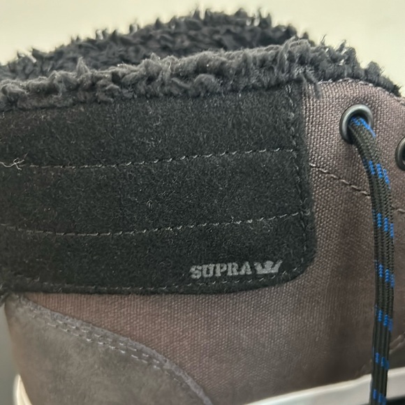 Supra High Tops Grey Suede Men’s Sneakers Size 10 - Picture 9 of 16